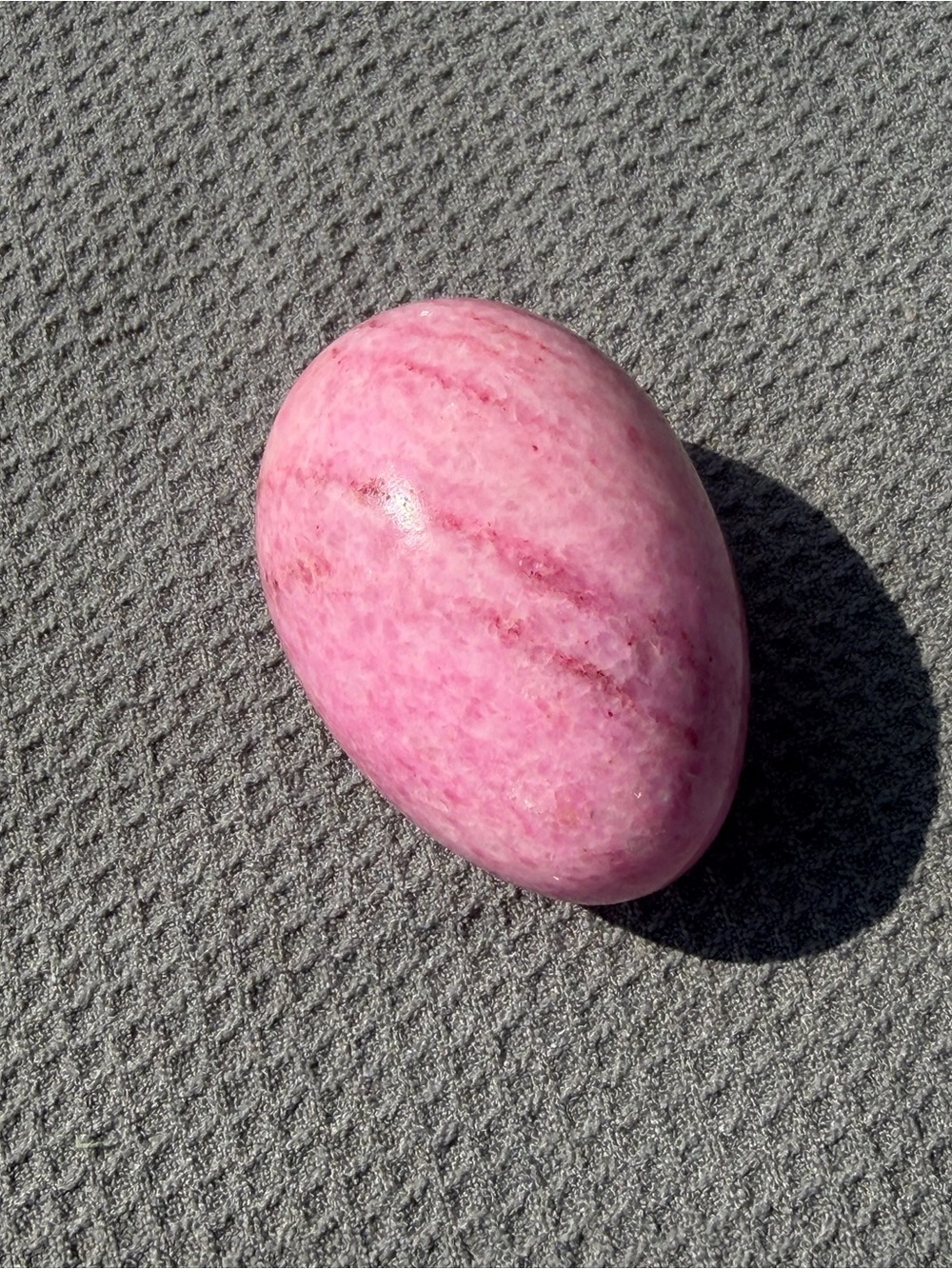 Vintage Light Pink Stone Egg - Picture 4 of 6